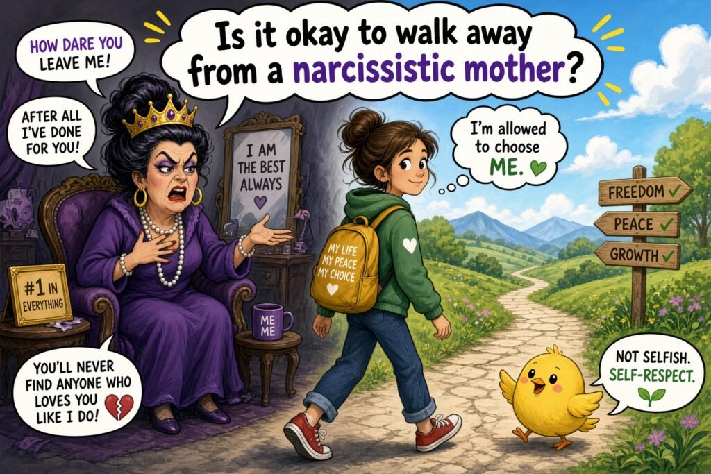 Is it okay to walk away from a narcissistic mother