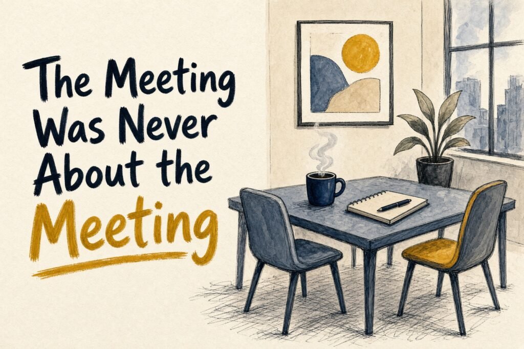 The Meeting Was Never About the Meeting